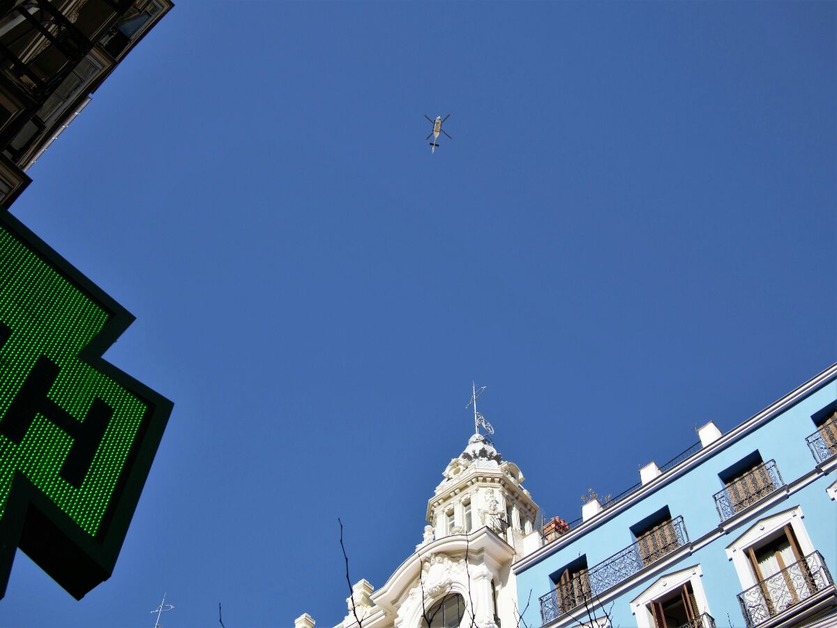 Police helicopter Madrid