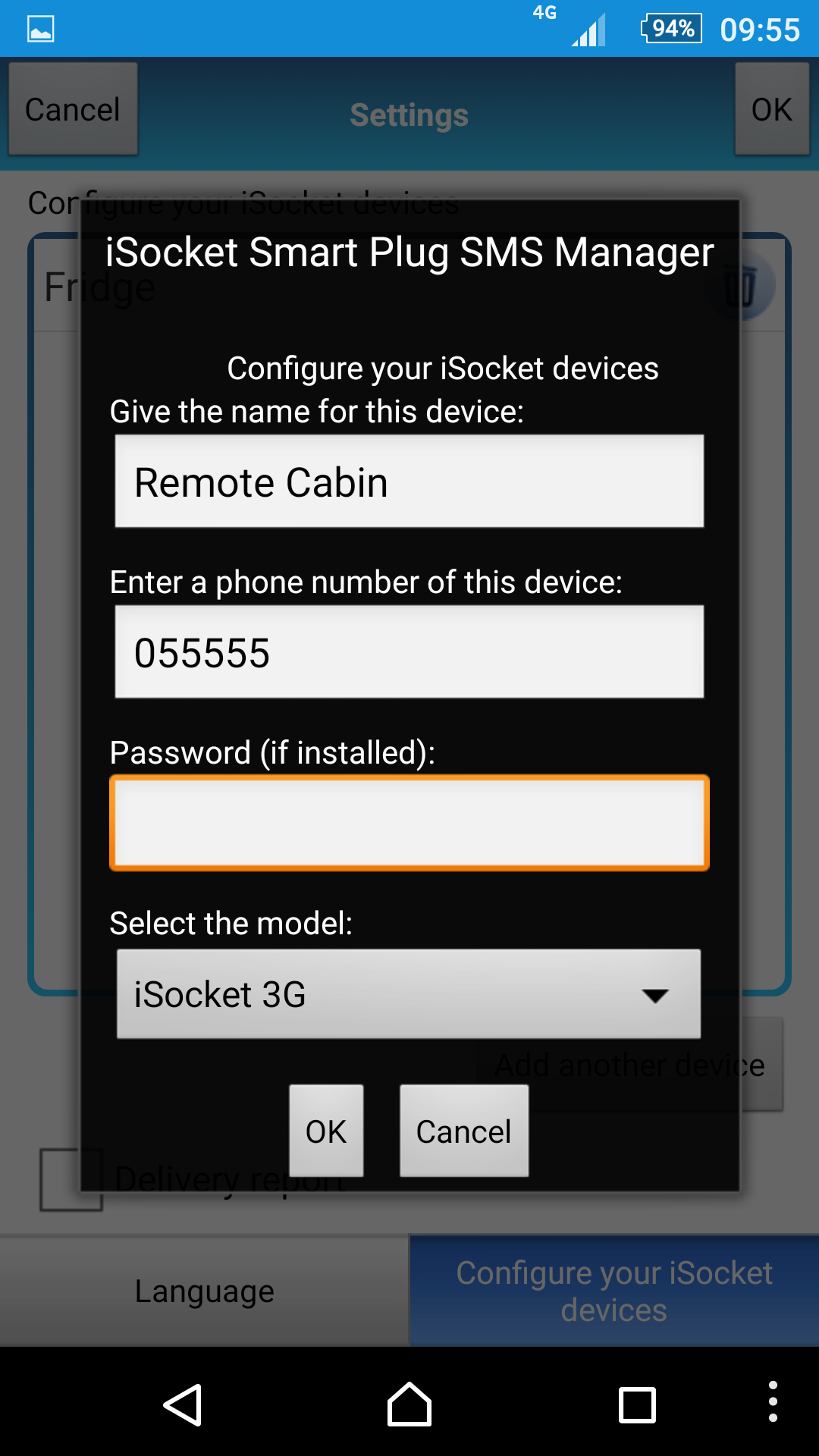 iSocket Smart Plug Android app configuration